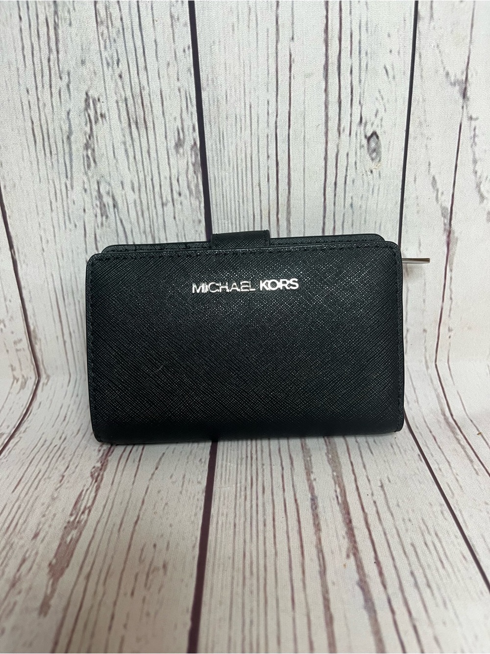 MICHAEL KORS  Medium Saffiano Leather Wallet BLACK